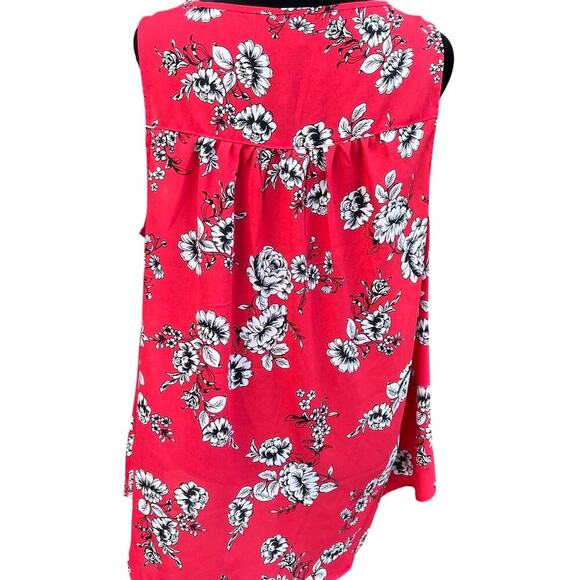 TORRID 00 (size 10) Georgette keyhole tank.  Women’s coral tank - Picture 6 of 7